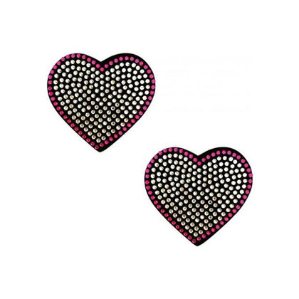 Burlesque Heart N' Soul Crystal Heart Nipztix - Pink/clear O/s