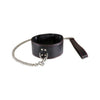 Sultra Lambskin 2.5 inches Collar With 24 inches Chain Black