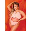 Just Peachy Cut Out Halter Top & Cheeky Panty Nude Qn