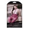 Sheer Bad Habit Harness Stockings & Butterfly Pasties Set Magenta Queen