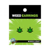 Wood Rocket Weed Earrings