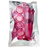 Cloud 9 Novelties Mini Massager Pocket Rocket Pink & 4 Attachments