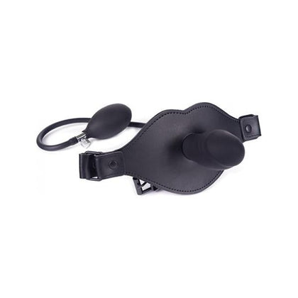 Spartacus Inflatable Dildo Gag With Hand Pump Black O/S