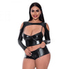 Magic Silk Liquid Onyx Camisole, Longsleeve Shrug & Short Set Black Queen