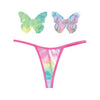 Neva Nude Naughty Knix Rainbow Sherbet Velvet G-string & Pasties - (color Varies) Multi  O/s