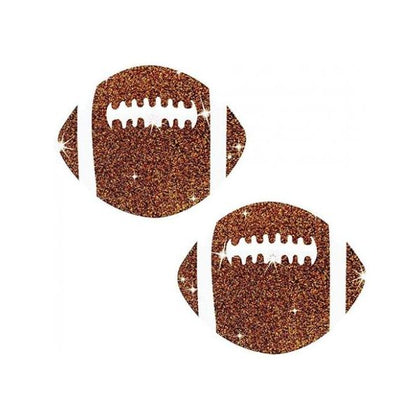 Neva Nude Football Glitter Pasties - Brown O/s