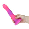 Rave Addiction 8in Glow In The Dark Dildo Pink/purple