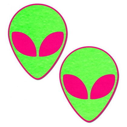 Pastease Neon Glowing Green Alien On Neon Pink