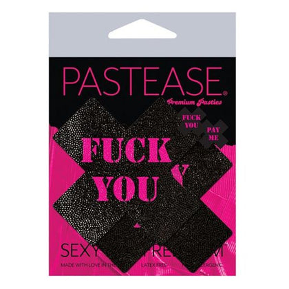 Pastease Fuck You Pay Me Cross - Black/pink O/s