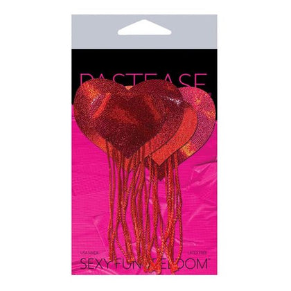 Pastease Tassel Holographic Heart - Red O/s