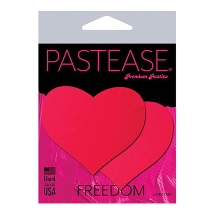 Pastease Basic Heart Black Light Reactive - Neon Red O/s