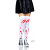 Bloody Zombie Thigh Highs O/s White/red