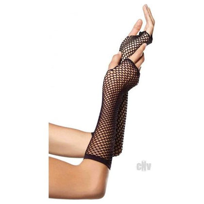 Triangle Net Fingerless Gloves Os Black