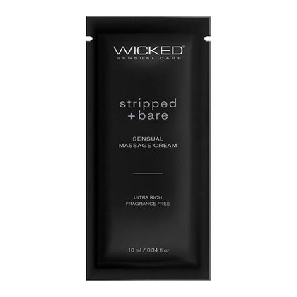 Wicked Sensual Care Stripped & Bare Unscented Massage Cream  - .34 Oz