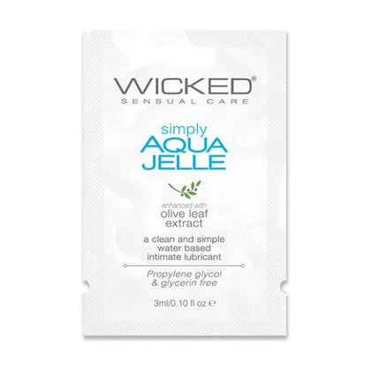 Wicked Simply Aqua Jelle Water Based Lubricant  .1oz