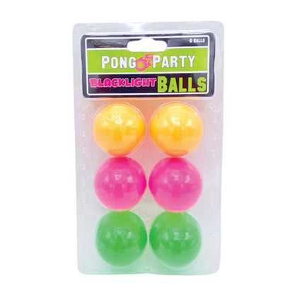 Black Light Pong Balls - Asst. Colors Pack Of 6