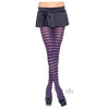 Striped Tights Plus Black/purple