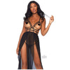 Cage Maxi Dress Gstring 2pc S/m Black