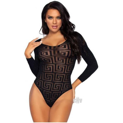 Mosaic Opaque Snap Crotch Suit Os Black