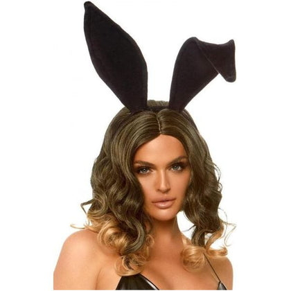 Bendable Velvet Bunny Ears Os Black