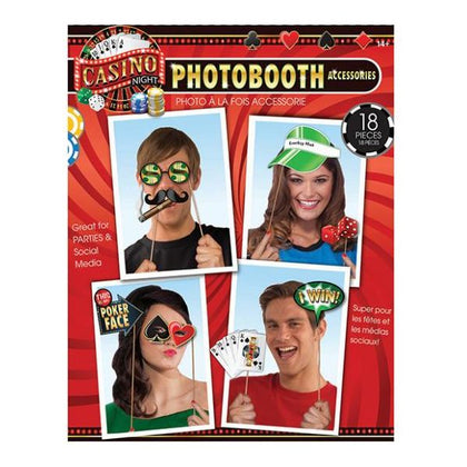 Casino Photo Booth Prop Kit 18 Pieces