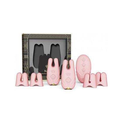 Zalo Nave Vibrating Nipple Clamps - Coral Pink