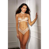 Absolutely Beautiful Stretch Lace Collard Bra & Panty (goes W/soh31549) Nude 36