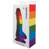 Pride Dildo with Balls Silicone Rainbow