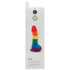 Pride Dildo with Balls Silicone Rainbow