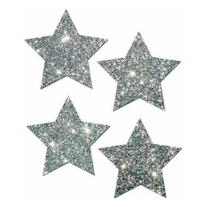 Petites Silver Glitter Star O/S 2 Pack Pasties