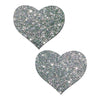 Heart Silver Glitter Pasties O/S