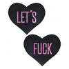 Pastease Let's F*ck Hearts Black O/S Pasties