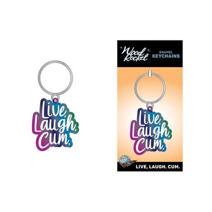 Wood Rocket Live Laugh Cum Keychain - Multi Color