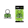 Wood Rocket Weed Best Buds Keychain - Green