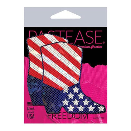 Pastease Premium Sparkling Stars & Strips Usa Cowboy Boot - Red/white/blue O/s