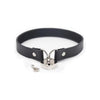 Plesur Pvc Collar W/heart Lock - Black