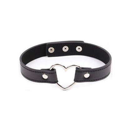 Plesur Pvc Heart Connector Choker - Black