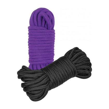 Plesur Cotton Shibari Bondage Rope 2 Pack - Black/purple