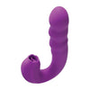 Lilian G-spot Vibrator W/rotating Head & Vibrating Tongue - Purple