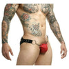 Male Basics Dngeon Snap Jockstrap Red O/s (hanging)