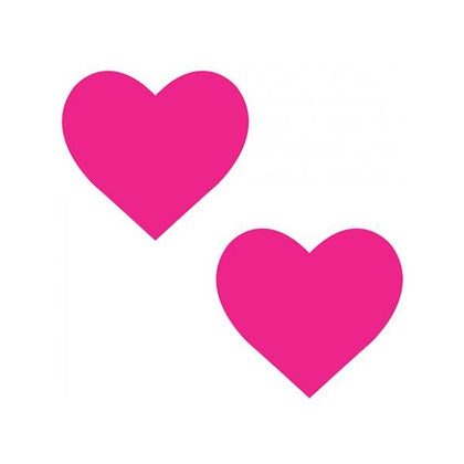 Neva Nude Temperature Reactive Heart Pasties - Neon Pink