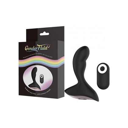 Gender Fluid Rumble Anal Vibe W/remote - Black