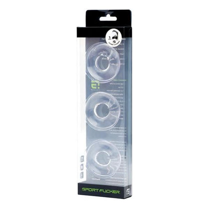 Sport Fucker Chubby Cockring Pack Of 3 - Clear