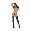 Opaque Thigh Hi W/ Silicone Lace Black O/s