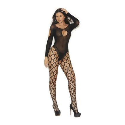 Long Sleeve Bodystocking Black O/s