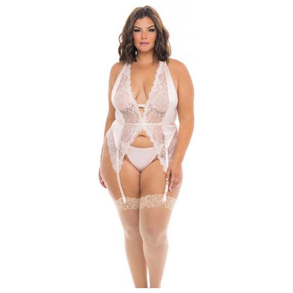 Noah Soft Cup Merrywidow W/garter Straps & G-string Peach Whip 3x/4x