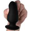 Squeezable Silicone Anal Plug Black Medium