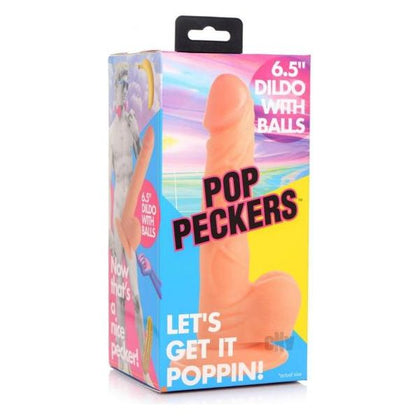 Pop Peckers Dildo W/balls 6.5 Light