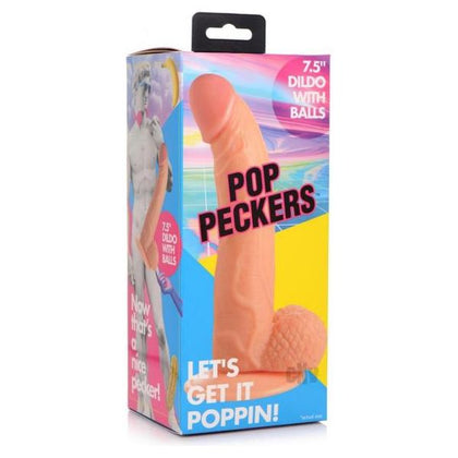 Pop Peckers Dildo W/balls 7.5 Light