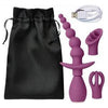 Cloud 9 Health & Wellness Anal Clitoral & Nipple Massager Kit Plum